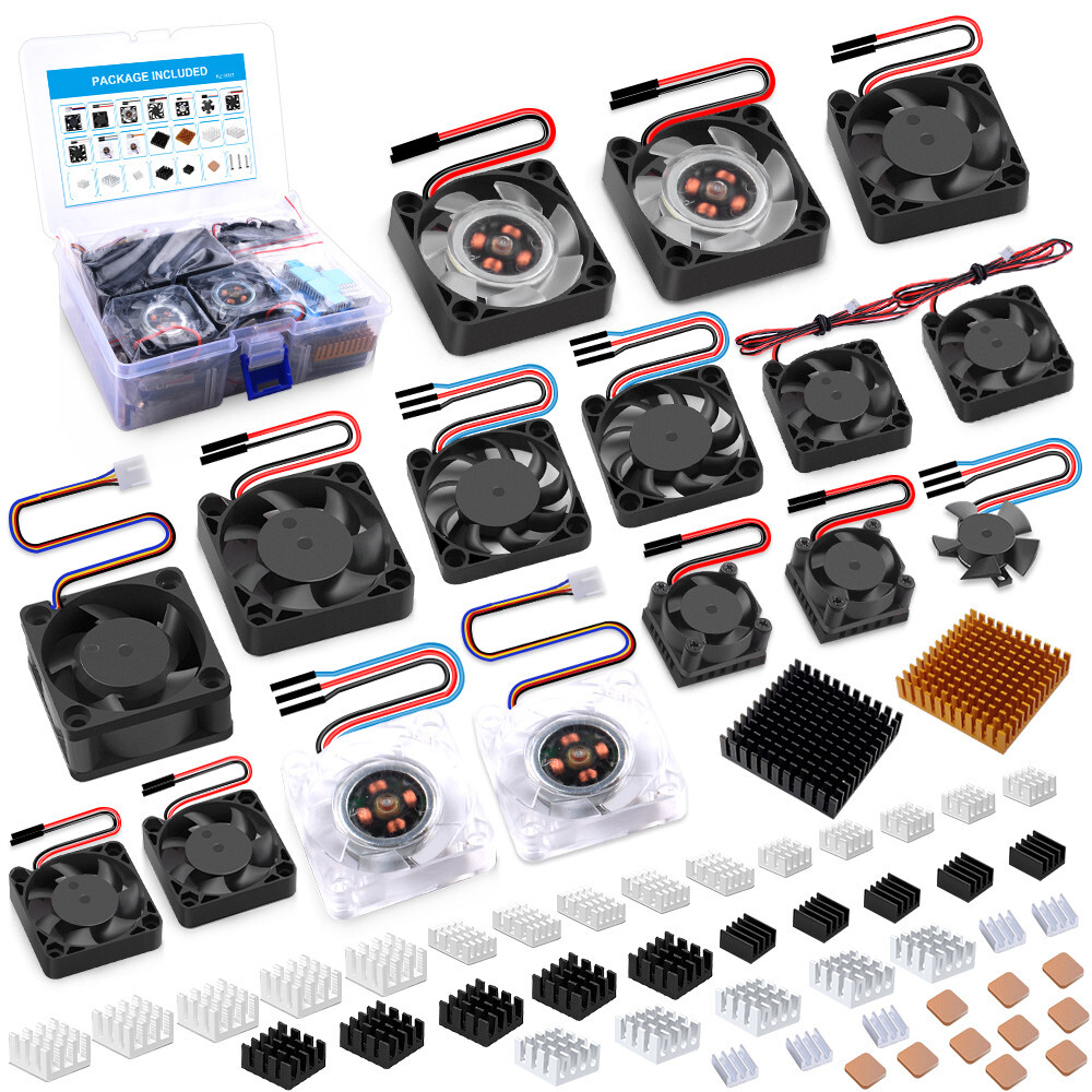 Fans & Heatsinks Kit PWM Cooler Heat Sink for Raspberry Pi and Jetson Nano