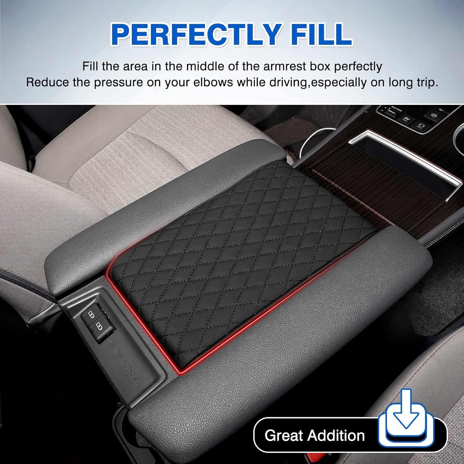 Autorder Center Console Cover for Toyota Sienna 2021-2024 2021-2025