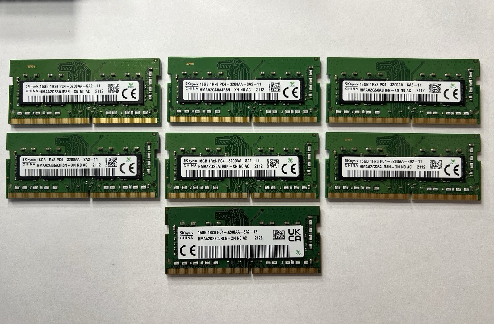 SK hynix 16GB DDR4 3200MHz PC4-3200AA 1Rx8 SODIMM Laptop RAM Qty 1 HMAA2GS6AJR8N