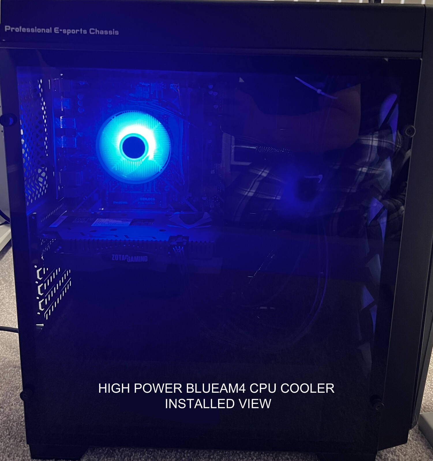 HIGH POWER® BlueAM4 AMD Ryzen 5/7/9 AM4 AM5 CPU Heatsink Cooler w/ Blue LED Fan