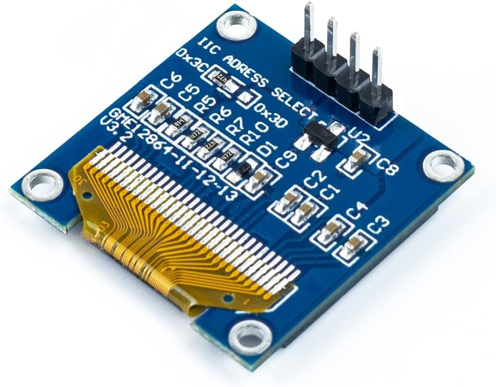 5 Pcs 0.96 Inch OLED I2C IIC Display Module 12864 128×64 Pixel Blue and Yellow