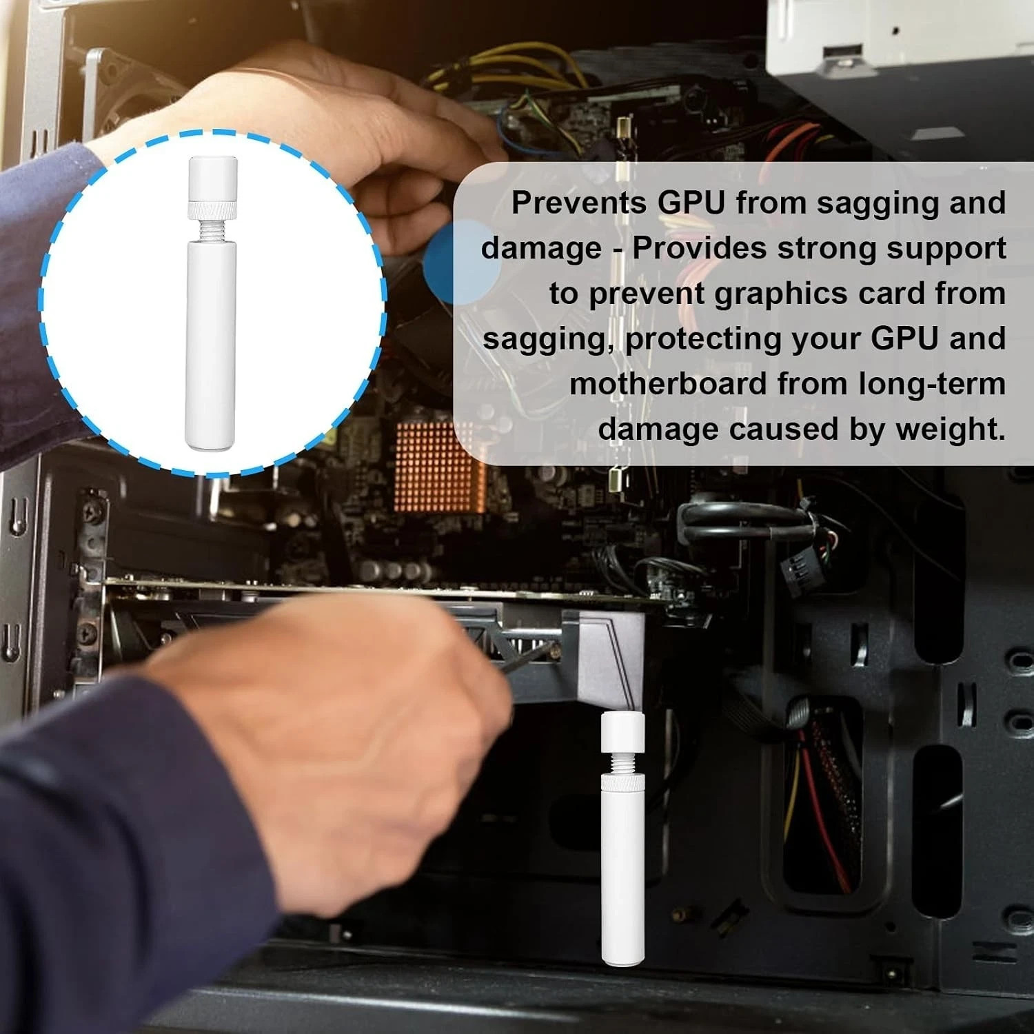 Penitue Graphics Card GPU Support Bracket: GPU Sag Video Card Stand GPU Holder G