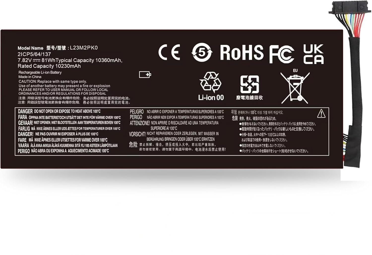 L23M2PK0 L23B2PK0 L23D2PK0 81Wh Battery for Lenovo Legion Go 8APU1 AMD Handheld