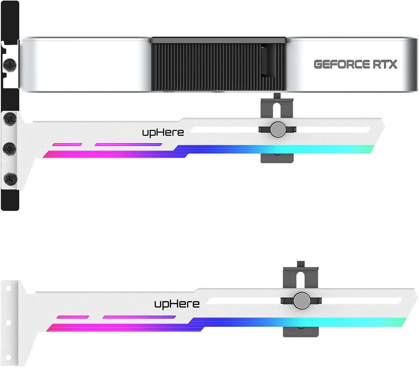 Adjustable ARGB GPU Support Holder – Sturdy Iron Base for Maximum Stability