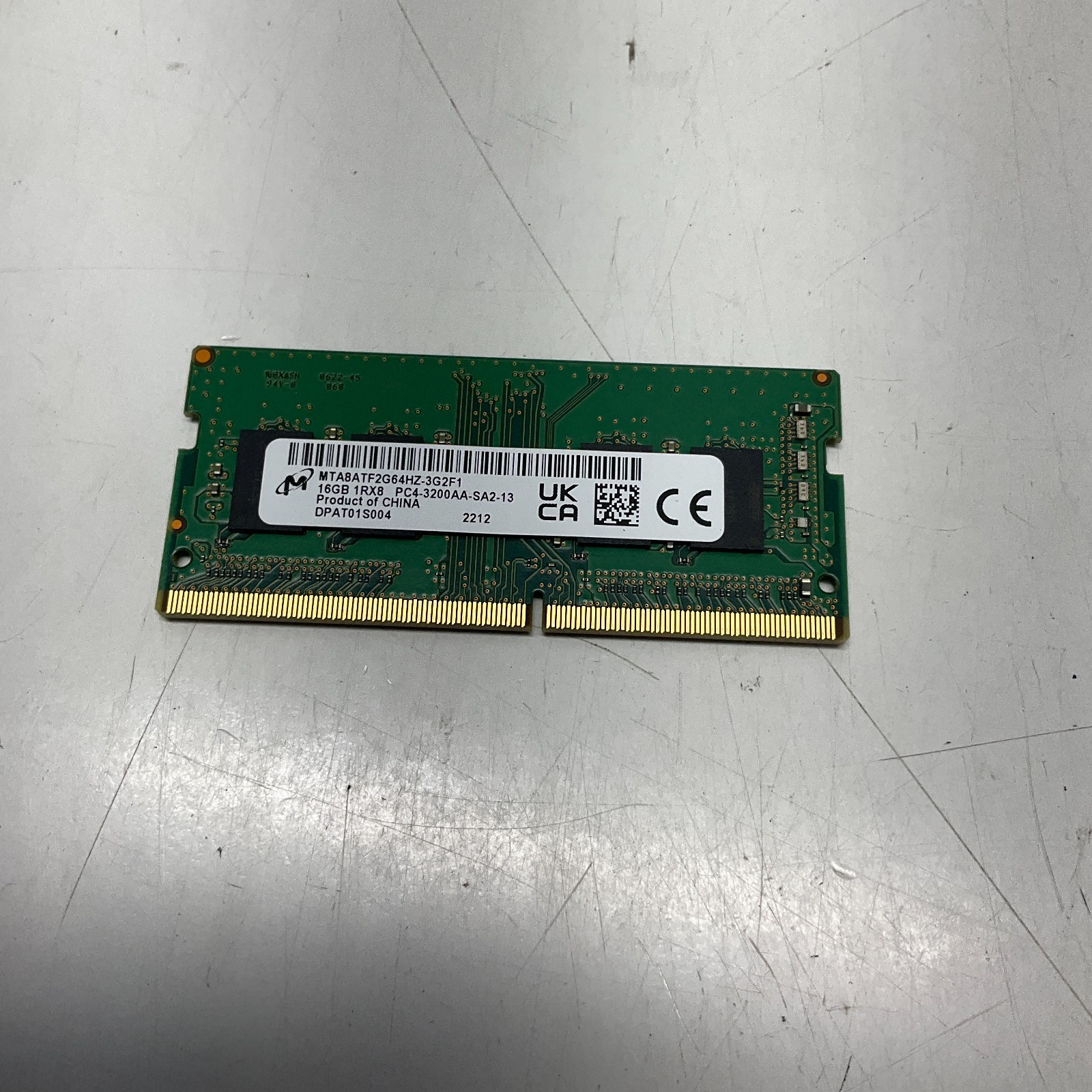 Micron 16gb 1Rx8 PC4-3200AA Laptop Ram Memory MTA8ATF2G64HZ-3G2F1