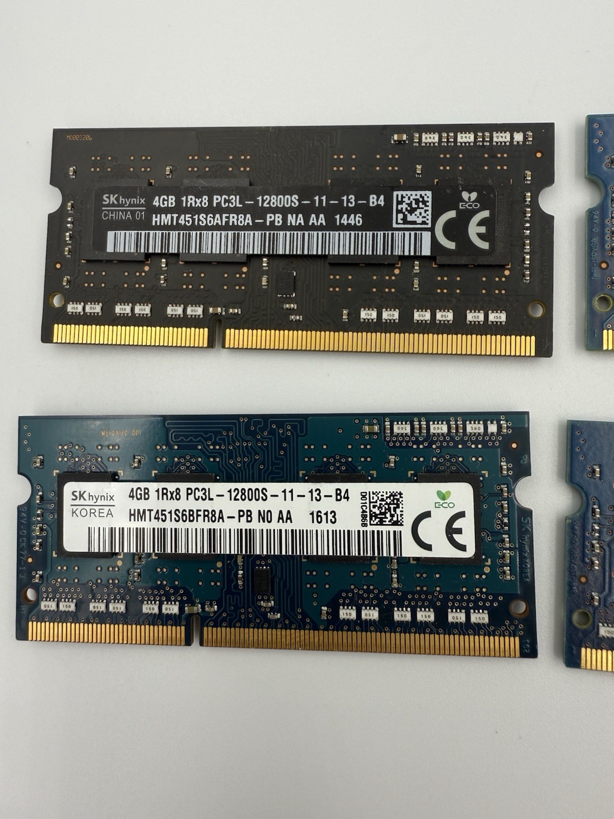 SK Hynix 4GB 1RX8 PC3L-12800S-11-13-B4 Laptop Memory Sodimm Lot of 4 #14