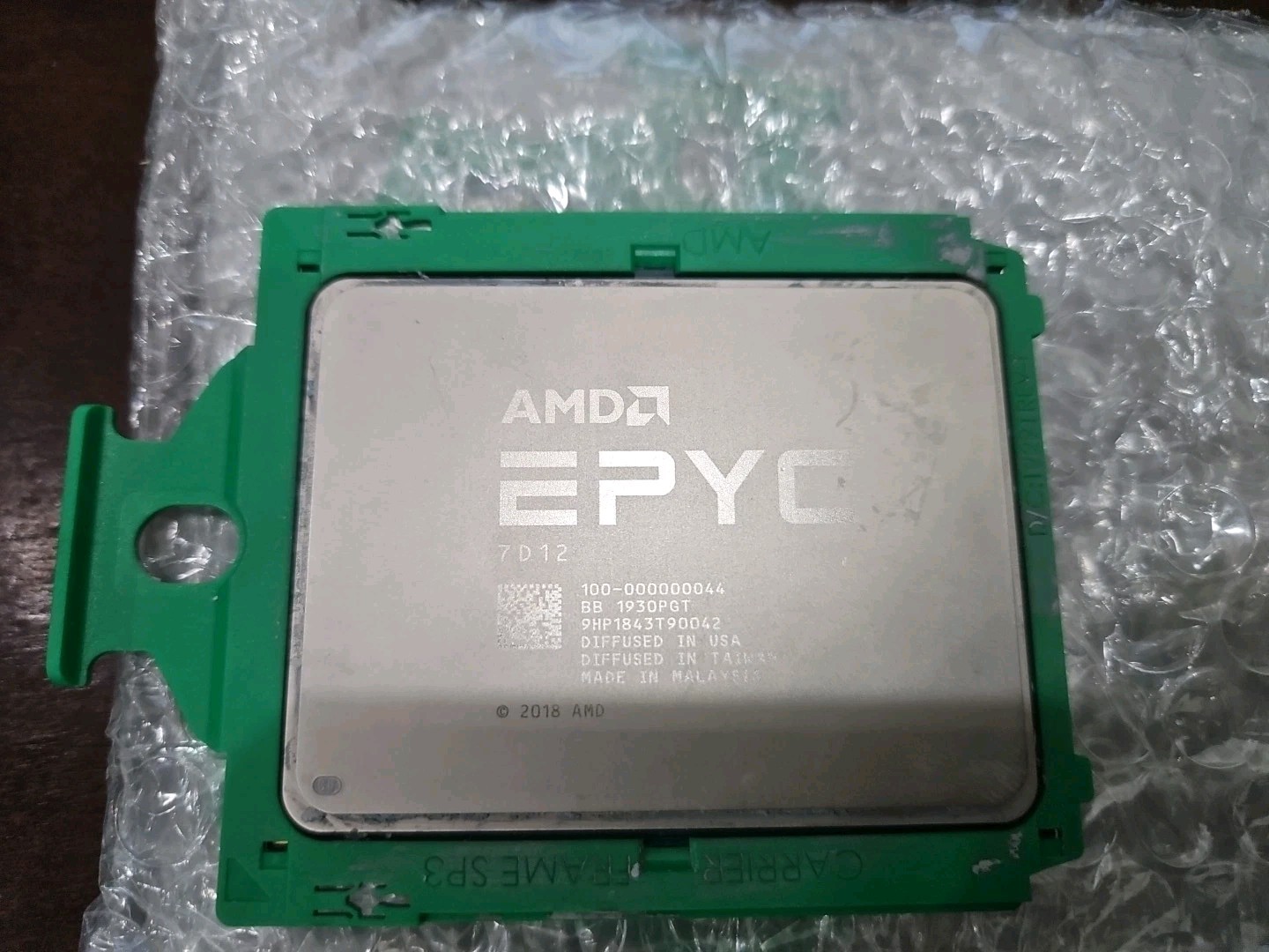 Unlocked AMD EPYC 7D12 1.10GHz-3.00GHz 32 core 64 Threads SP3 180W CPU Tested