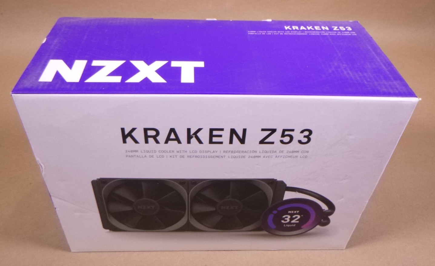 NZXT Kraken Z53 240mm Liquid Cooler W/ LCD Display , RL-KRZ53-01