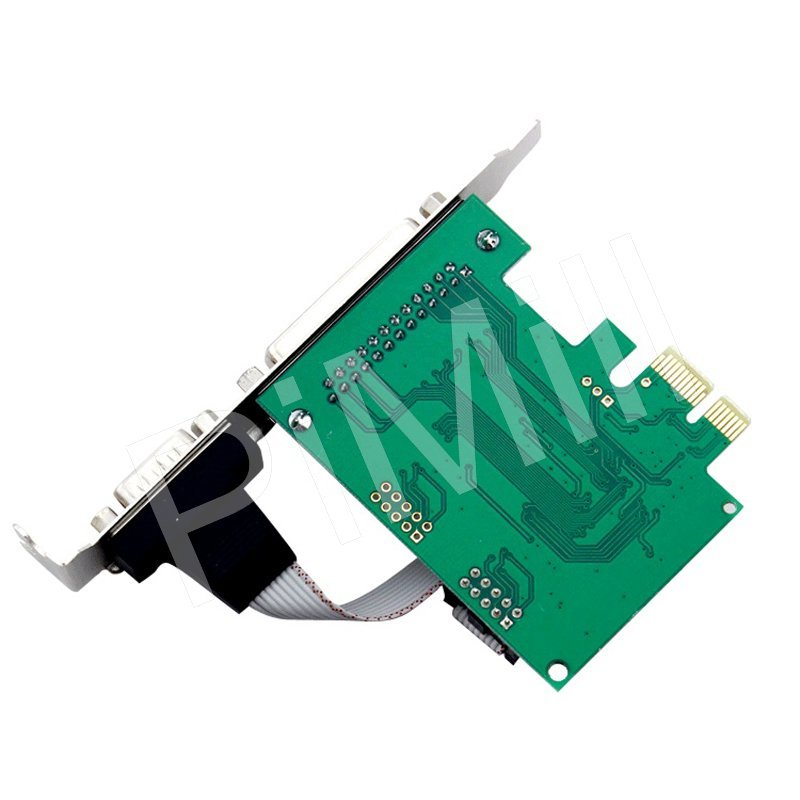 PCI-E Express Serial COM DB9 RS232 + DB25 Printer LPT Port Card US Stock