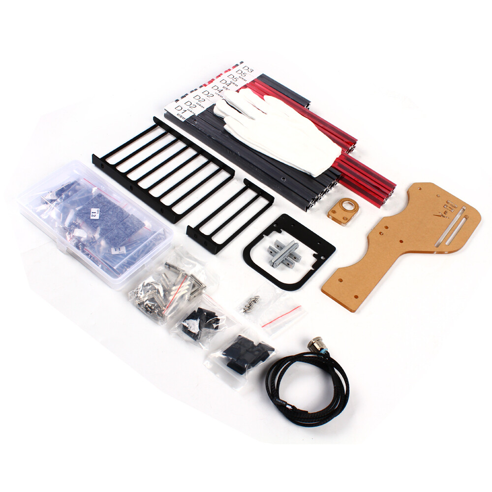 Red DIY ITX ATX MATX PC Frame Test Bench Open Air Case Water Cooling Fan Chassic