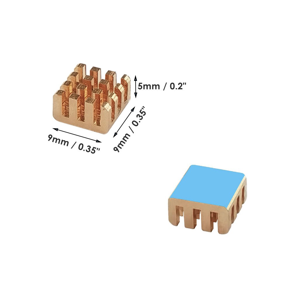 Pure Copper Heatsink 9X9X5mm Thermal Cooling Radiator for CPU GPU IC PCB