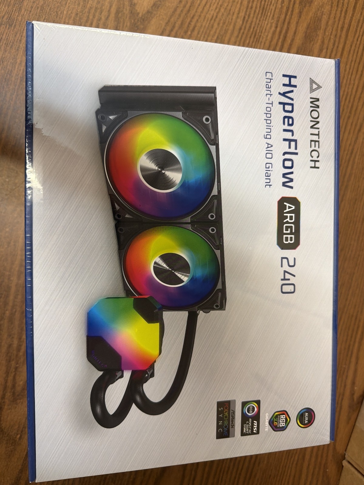 MONTECH HyperFlow ARGB 240 – AIO CPU Liquid Cooler, Intel & AMD Compatible