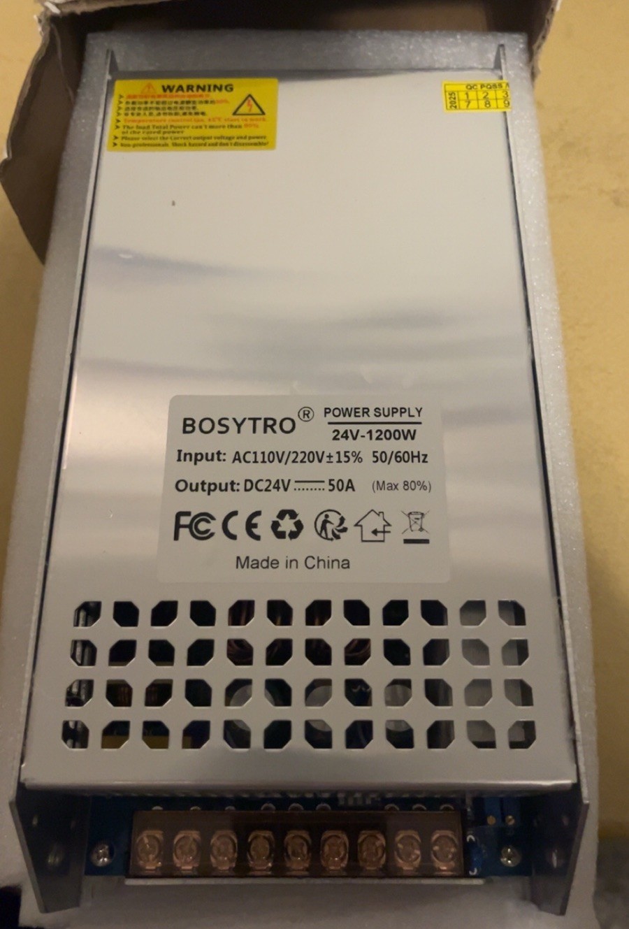 BOSYTRO Power Supply Adapter 24V 50A 1200W DC Switching PSU AC 110V/220VDC