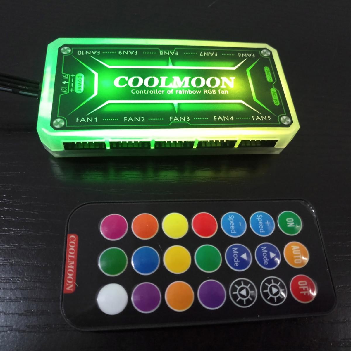 RGB Fan Controller Remote Control Computer Case 12V PC Cooling Chassis Fan Hub X