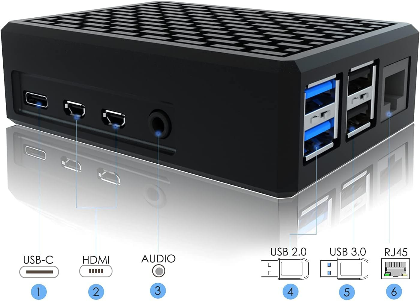 Aluminium Raspberry Pi 4 Case – Passive Heatsink Cooler for Pi 4 Model B