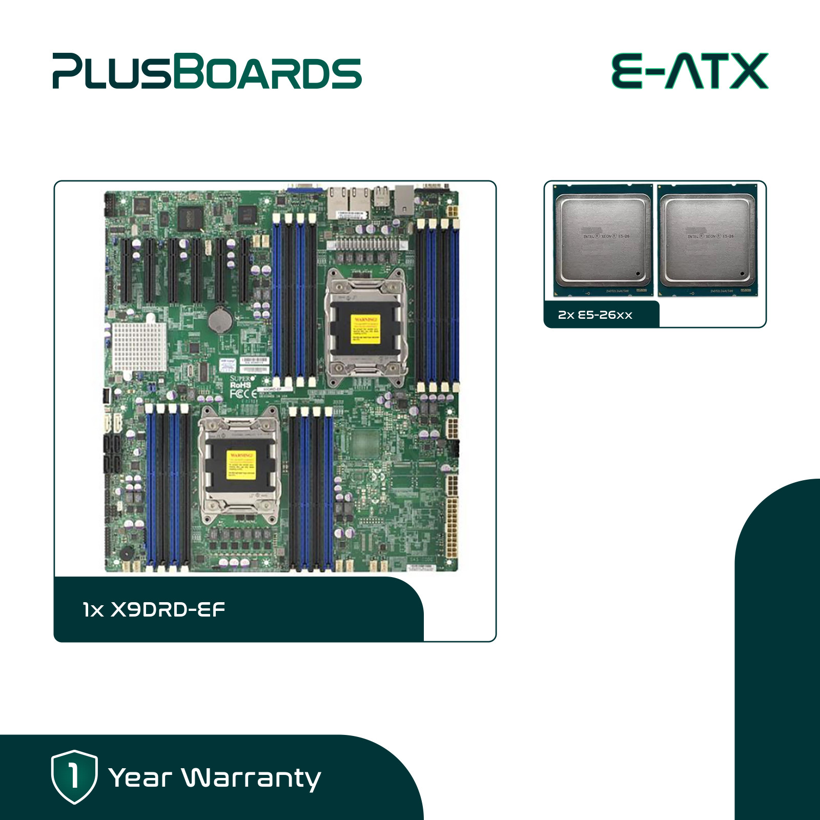 Supermicro X9DRD-EF E-ATX Dual LGA 2011 DDR3 Server Motherboard w/ 2x E5-26xx