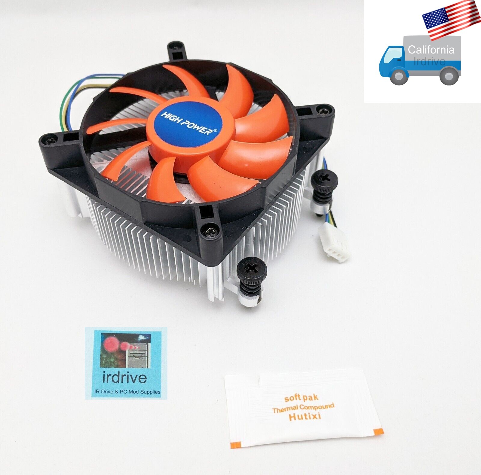 HIGH POWER® Low Profile 2U/4U/MiniITX PC AMD Ryzen Socket AM4/AM5 PWM CPU Cooler