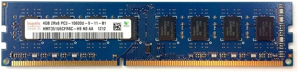 Hynix PC3-10600 (DDR3-1333) 4 GB DIMM 1333 MHz PC3-10600 DDR3 SDRAM Memory…