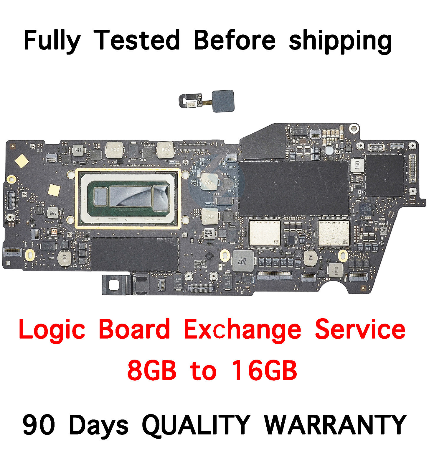 Exchange MacBook Pro 13″ A2289 i7/i5 8GB to 16GB Logic Board 820-01987-A