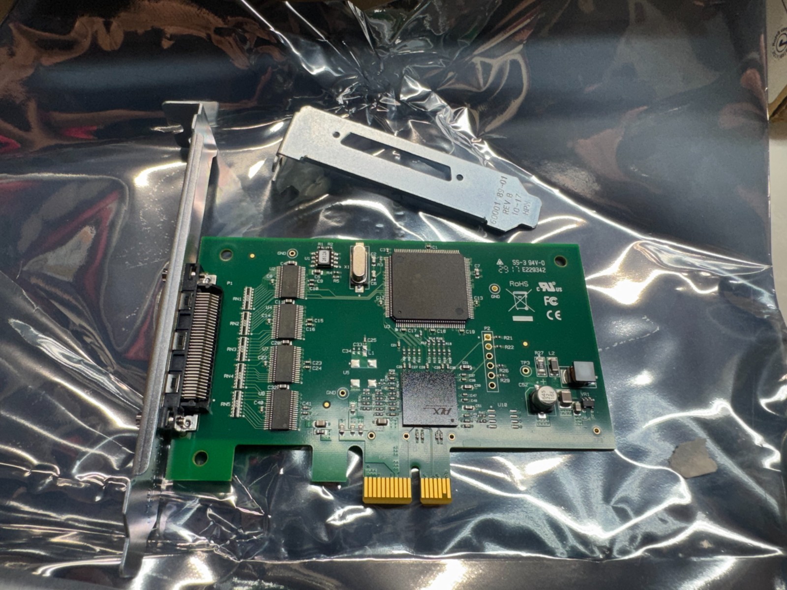 Digi Neo PCIe 8 port 50001341-03 A2 Serial Card with DB25M DTE fanout cable