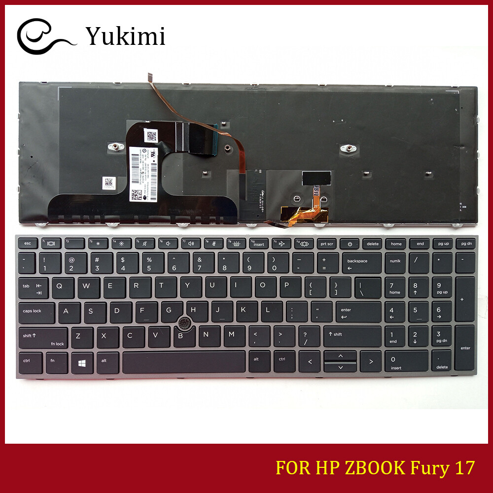 FOR HP ZBOOK Fury 17 Laptop Silver Black English with Backlight Keyboard
