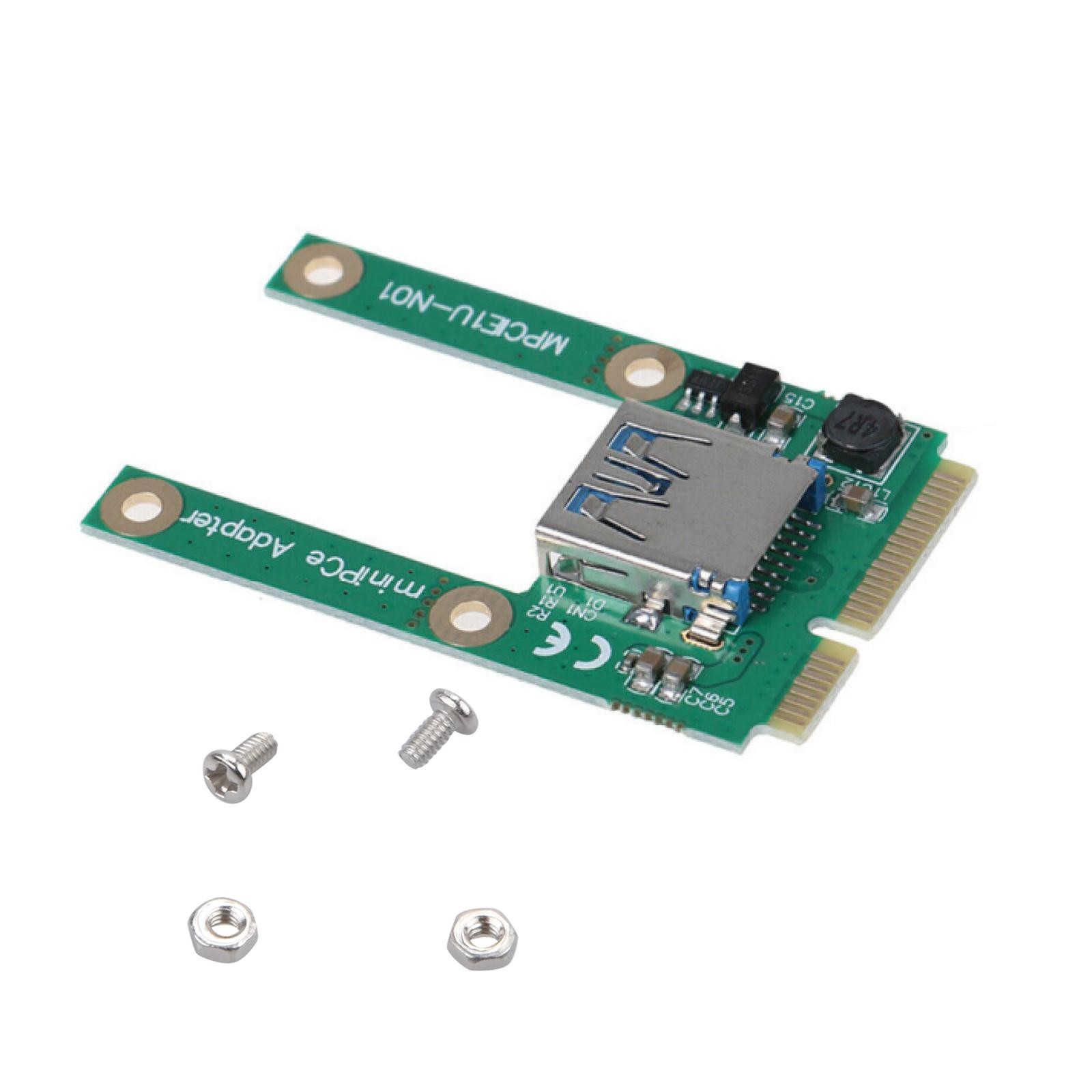 Plastic + Metal Mini PCI-E To USB 2.0 Converter Adapter Card Expansion Card