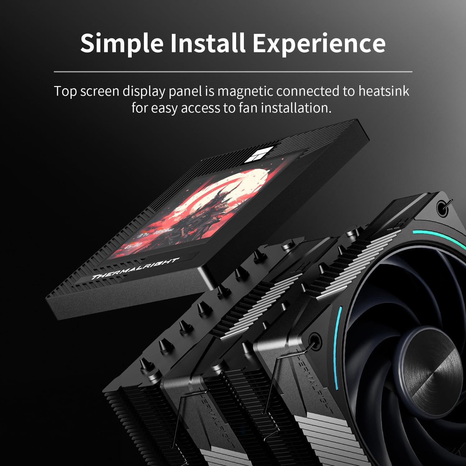 Phantom Spirit 120 Vision EVO CPU Cooler – Twin Tower, IPS Screen, 2150RPM