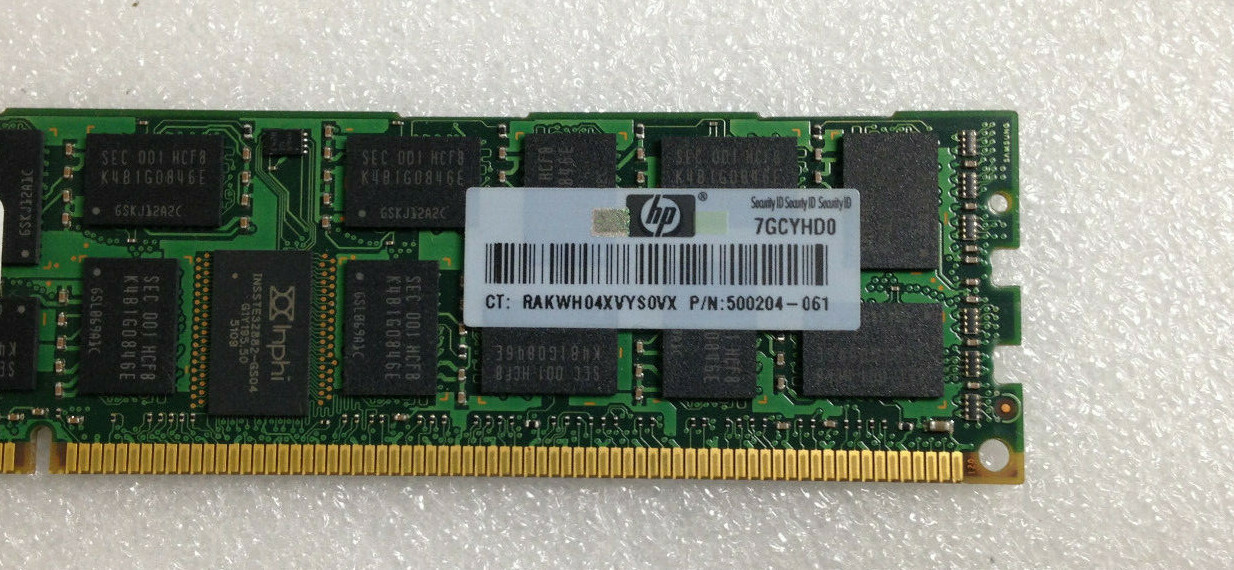 Samsung /HP 4Rx8 PC3-8500R M393B5173FH1-CF8Q1 500204-061 Memory