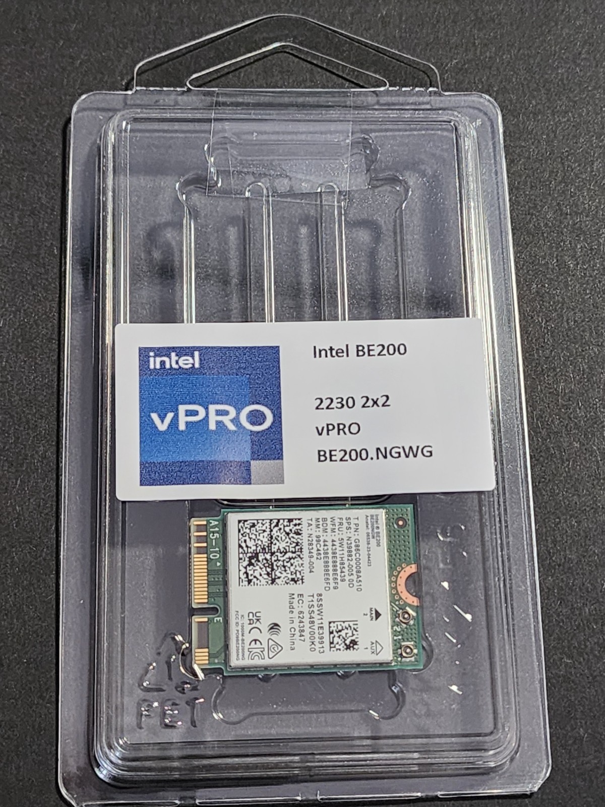 Intel BE200 vPro Wi-Fi 7 BT 5.4 for Intel based system FRU 5W11H85439