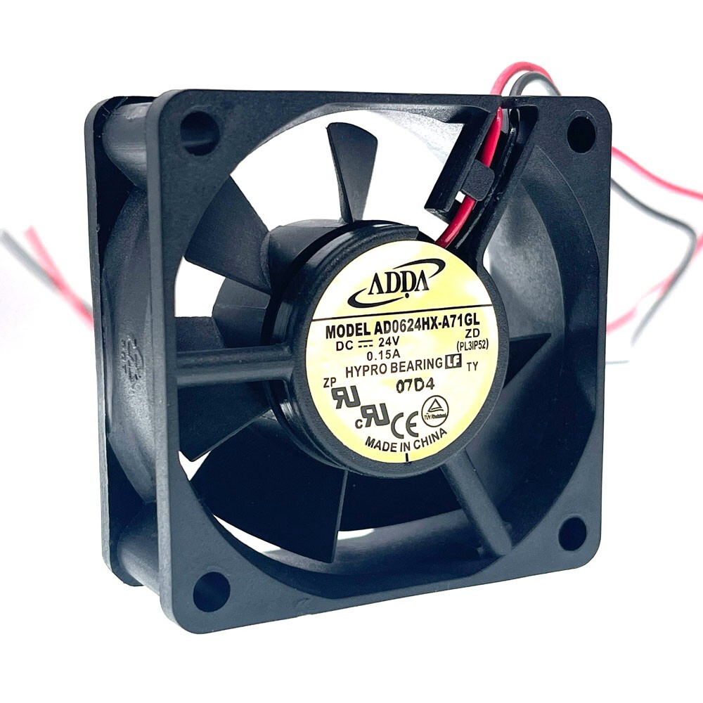 60mm 6cm 24V Case Cooling Fan,ADDA AD0624HX-A71GL 60X60X25mm Hypro Bearing 0.15A
