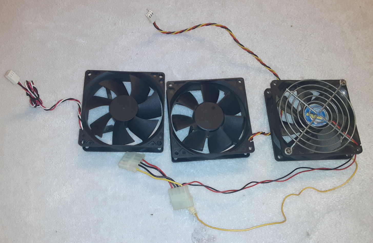 3x 90mm PC Computer Desktop Fans Various Brands Black 12v