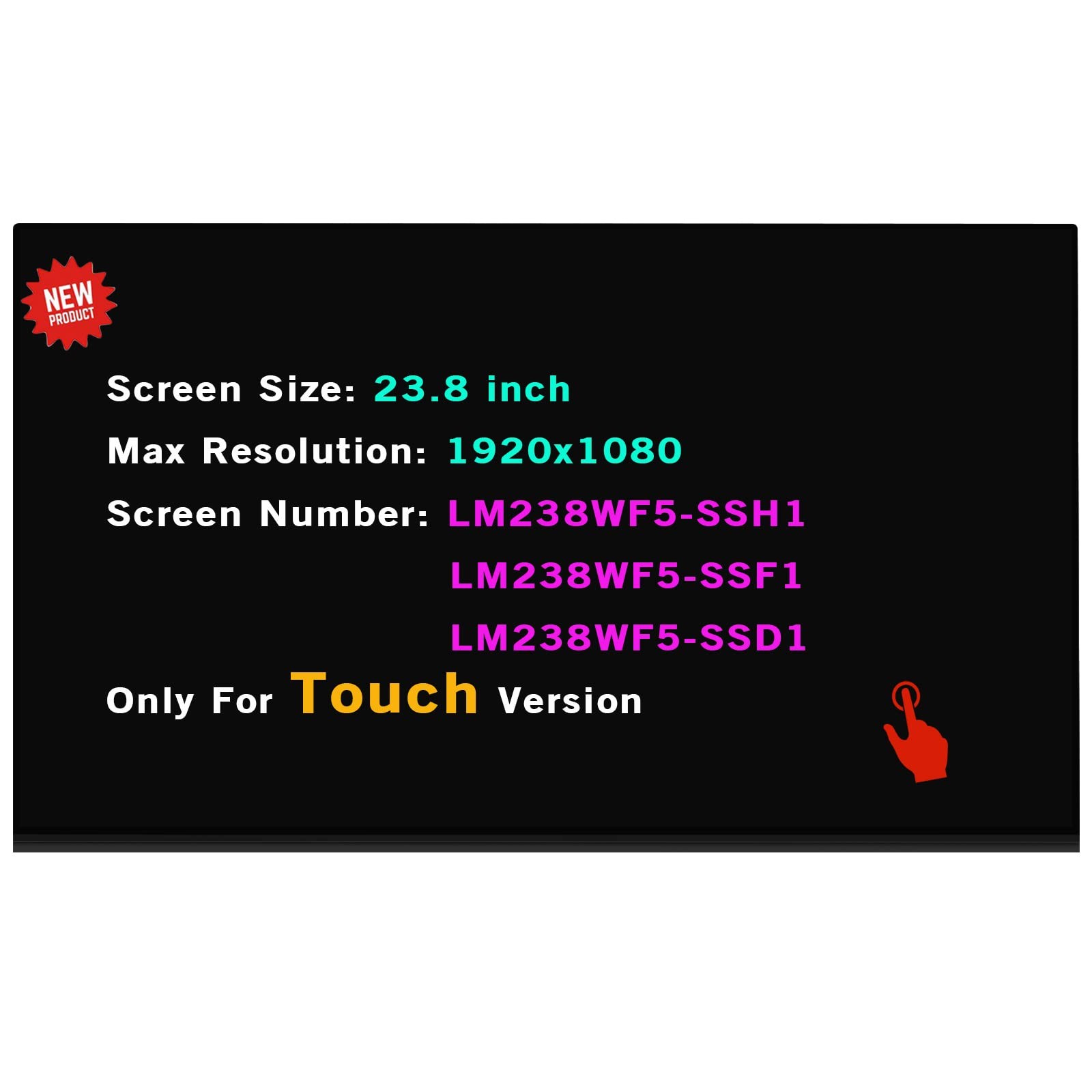 23.8″ Screen for HP 24-K 24-K0034 24-K0011 24-K0080 L17303-274 Touch Display