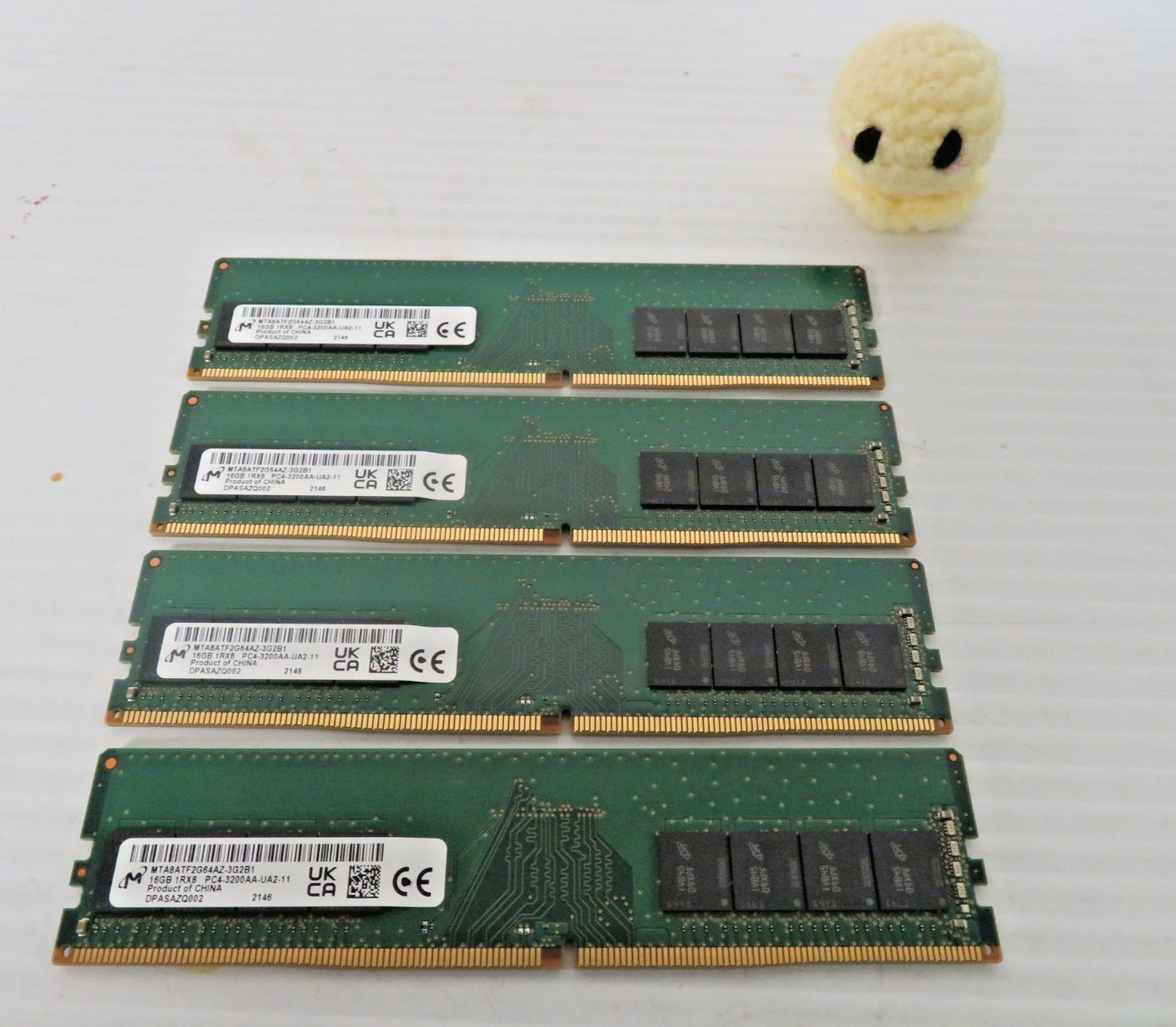 MICRON 64GB (4x16GB) DDR4 3200MHz PC4-3200AA Desktop RAM Kit MTA8ATF2G64AZ-3G2B1