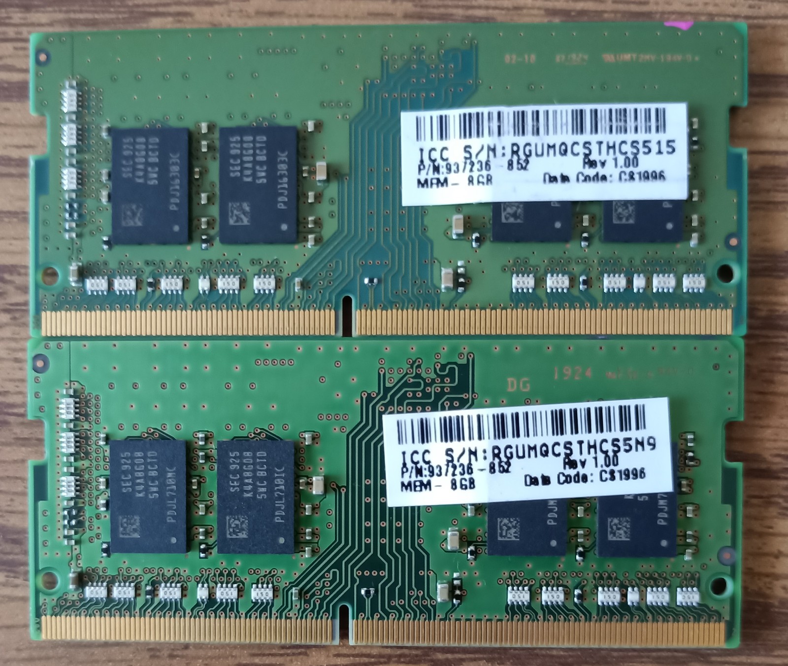 Kit of 2 8GB 16GB (2X 8GB) Samsung DDR4 PC4-2666V Laptop SODIMM RAM