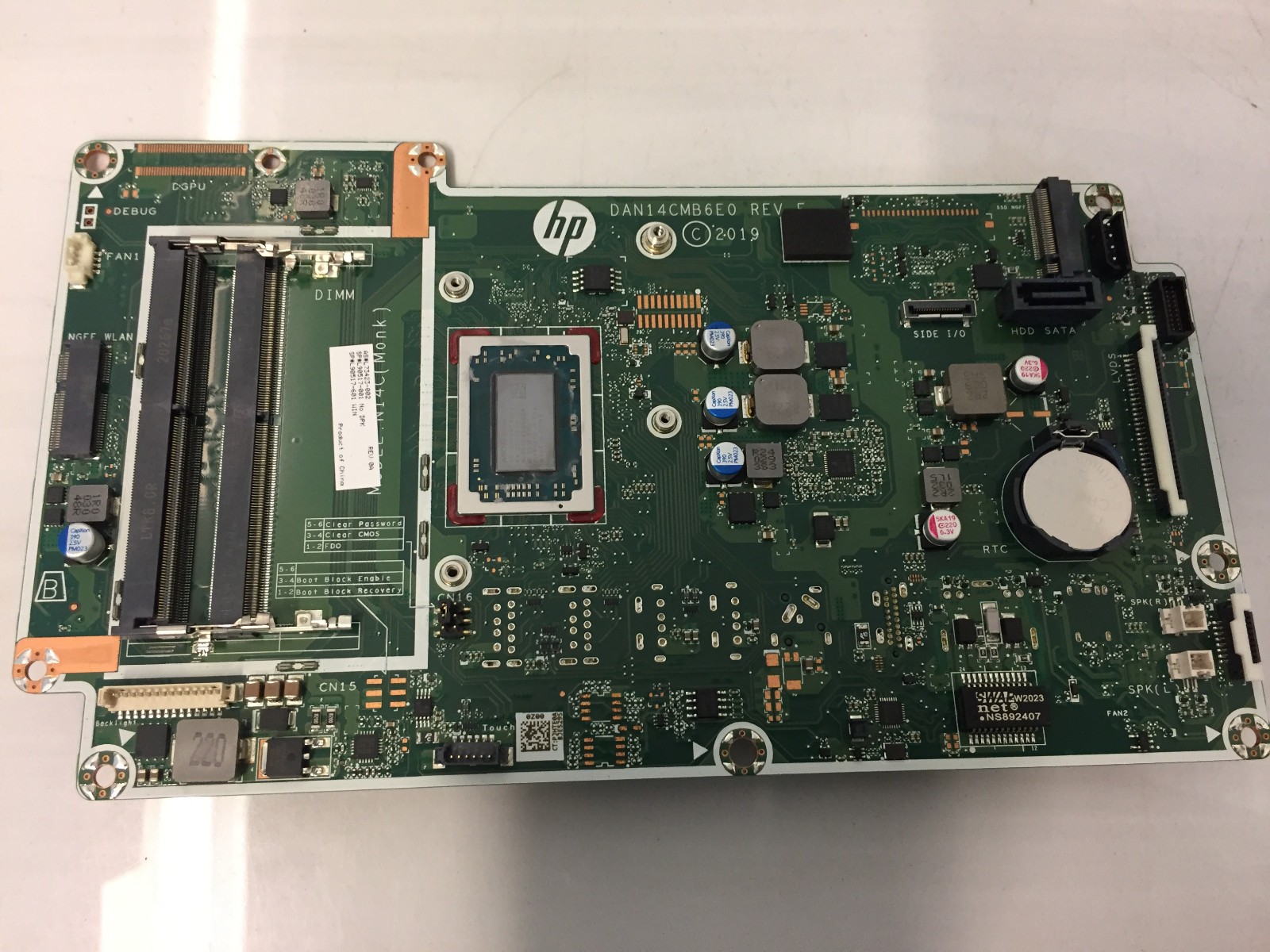 HP All-in-One 24-dp0014 Motherboard AMD Ryzen DAN14CMB6E0 REV: F