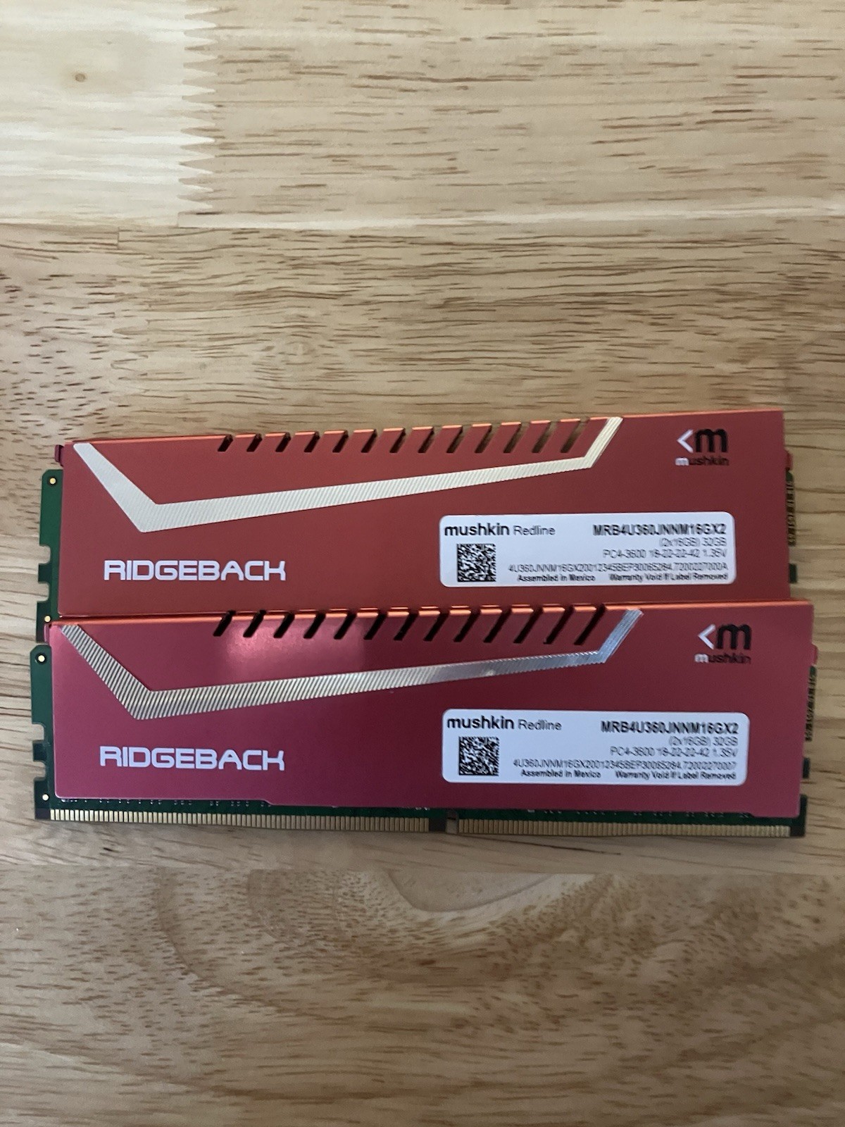 Mushkin Redline Ridgeback 32GB (2x16GB) 3600 MHz DDR4 3600C18 CL18
