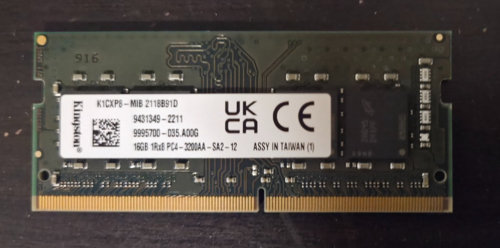 Kingston 16GB 1rx8 pc4-3200aa-sa2-12 DDR4 SODIMM Laptop Memory RAM *Perfect*