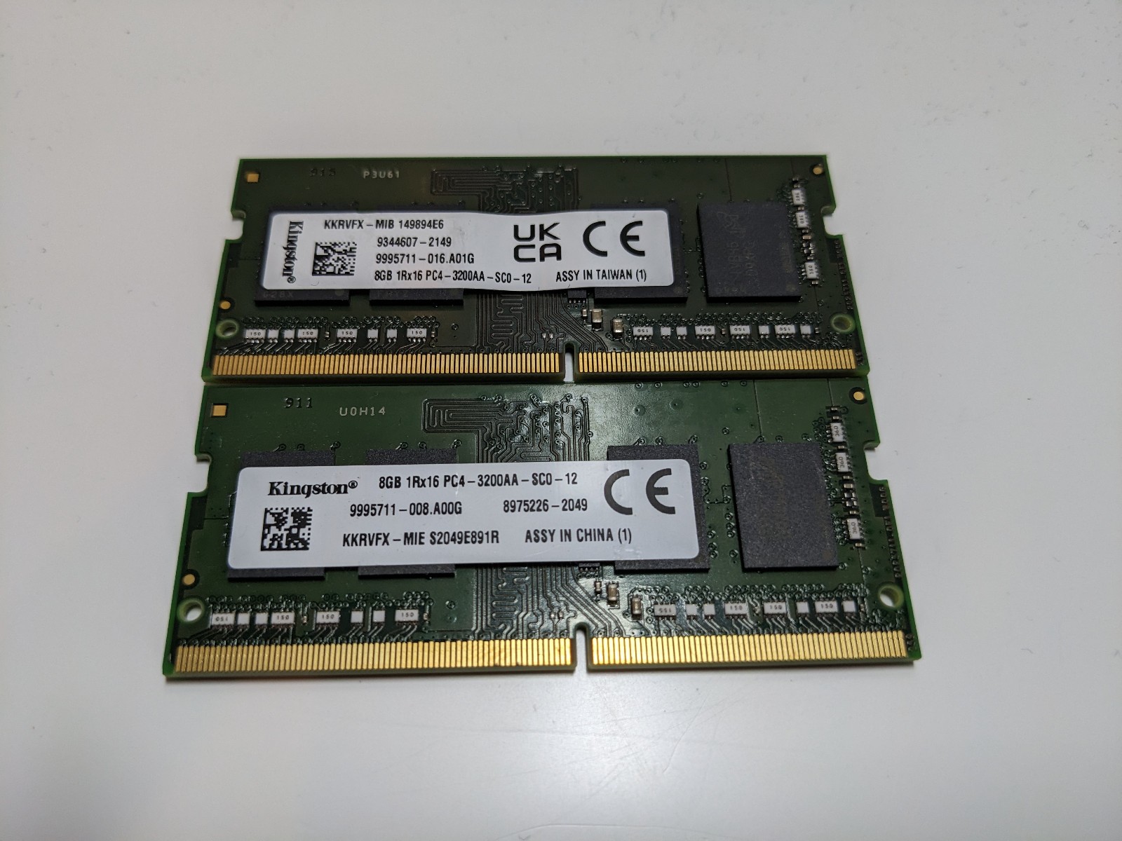 Laptop DDR4 SDRAM 8GB, 4GB PC4-3200AA, PC4-2666V, PC4-2400T – Tested