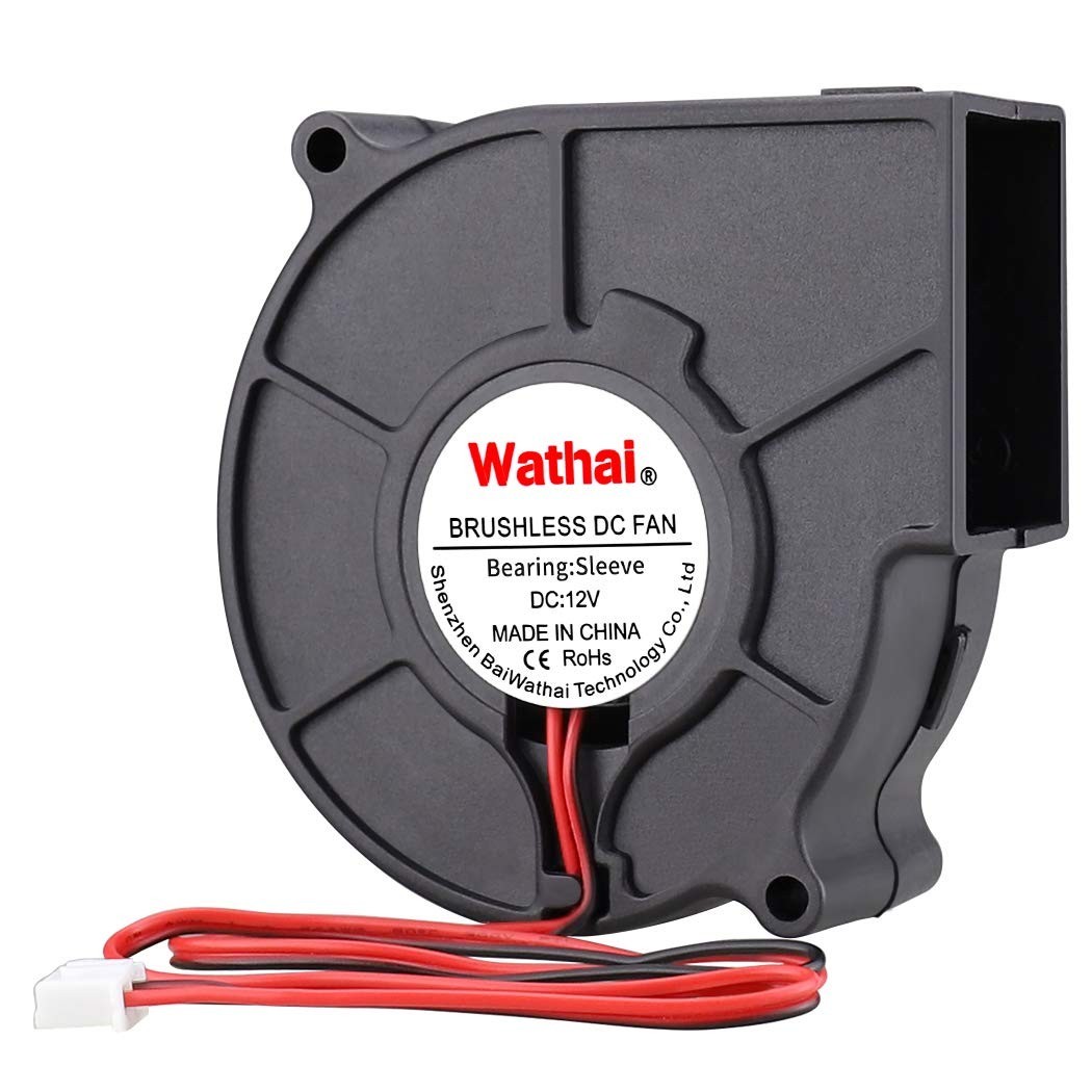 Durable 75mm 12V Brushless Cooling Fan – Quiet 11.9 CFM Airflow for DIY Projects