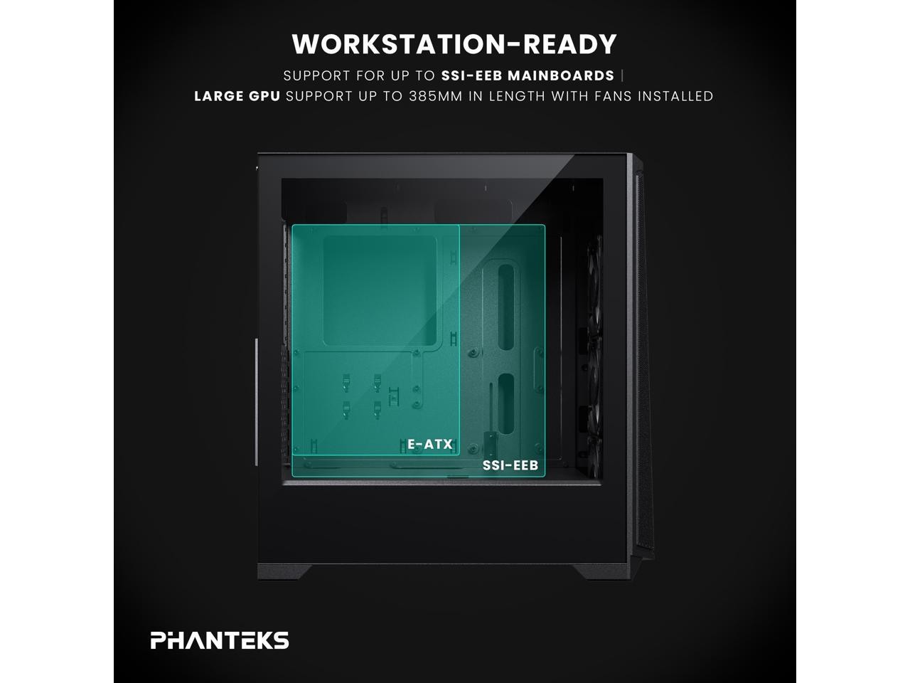 Phanteks Eclipse G370A, mid-tower Gaming Chassis, high airflow mesh, 3x M25 D-RG