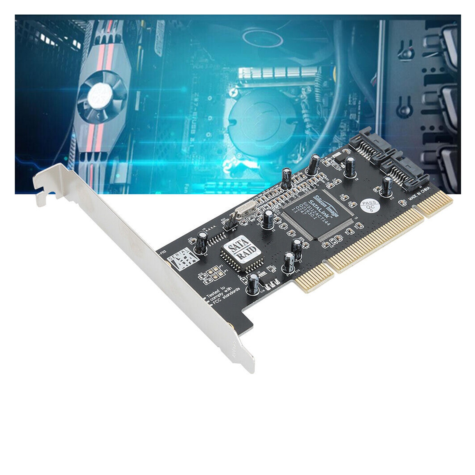 2-Channel Array Card PCI SATA 150MB/s SIL3112 Controller Card for WINS 2000/XPMS