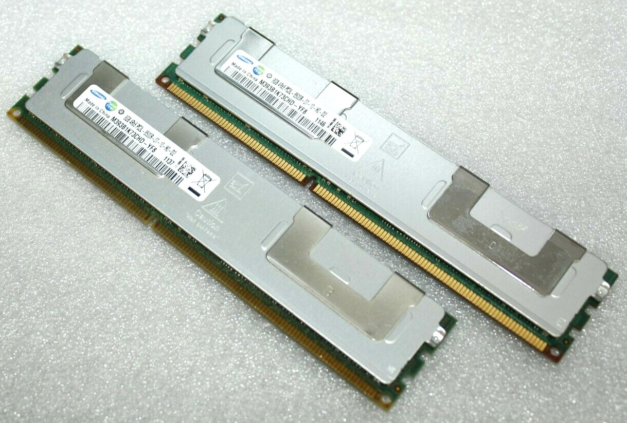 Samsung 16GB (2X8GB) 4Rx8 PC3L-8500R DDR3 ECC Server Memory Ram M393B1K73CHD-YF8