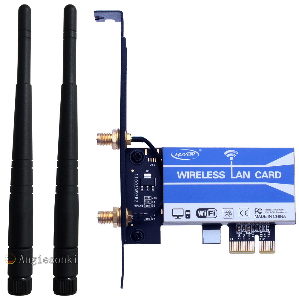 Intel Wireless Lan PCI-E 1X 8X 2.4/5GHz Dual Band Card PC Wifi Adapter 300Mbs