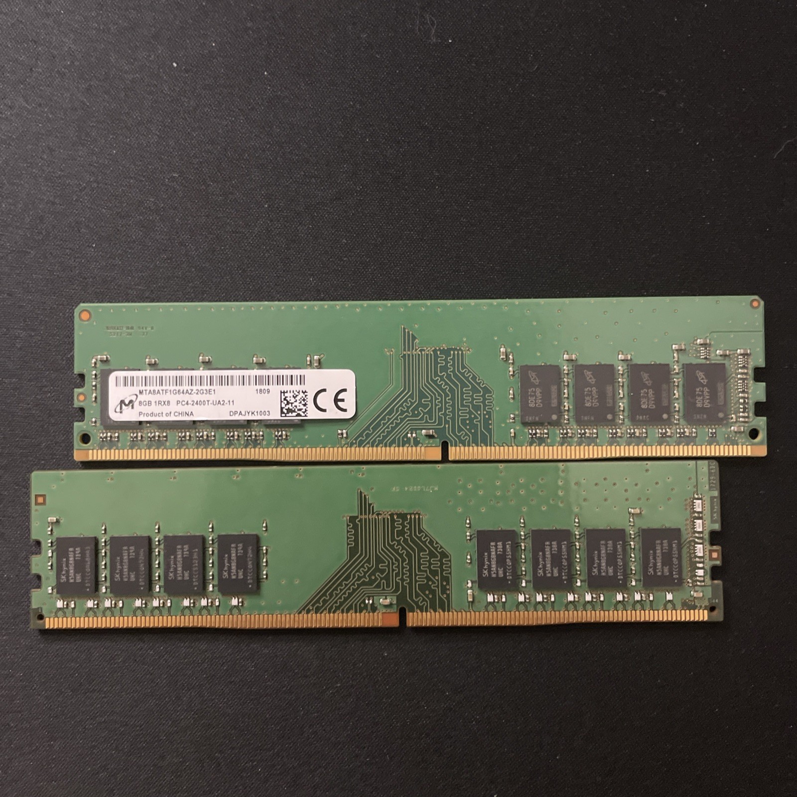 Micron 16GB (2X8GB) PC4-19200 DDR4-2400MHz CL17 Desktop RAM MTA8ATF1G64AZ-2G3H1
