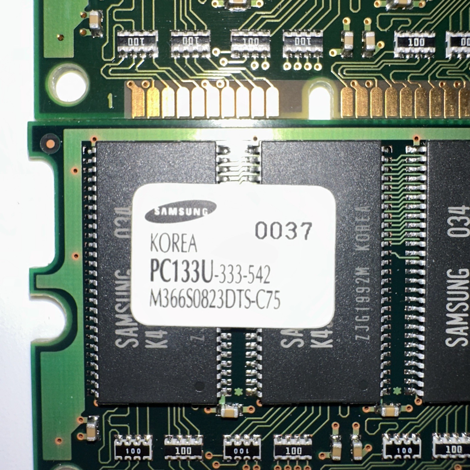 ⭐️⭐️⭐️⭐️⭐️SAMSUNG PC100-333-620 M366S0823DTS-C1L 64MB SDRAM 168pin