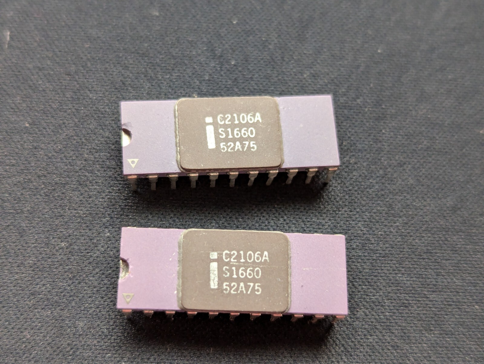 Lot of two Vintage NOS Intel C2106A Dynamic Ram