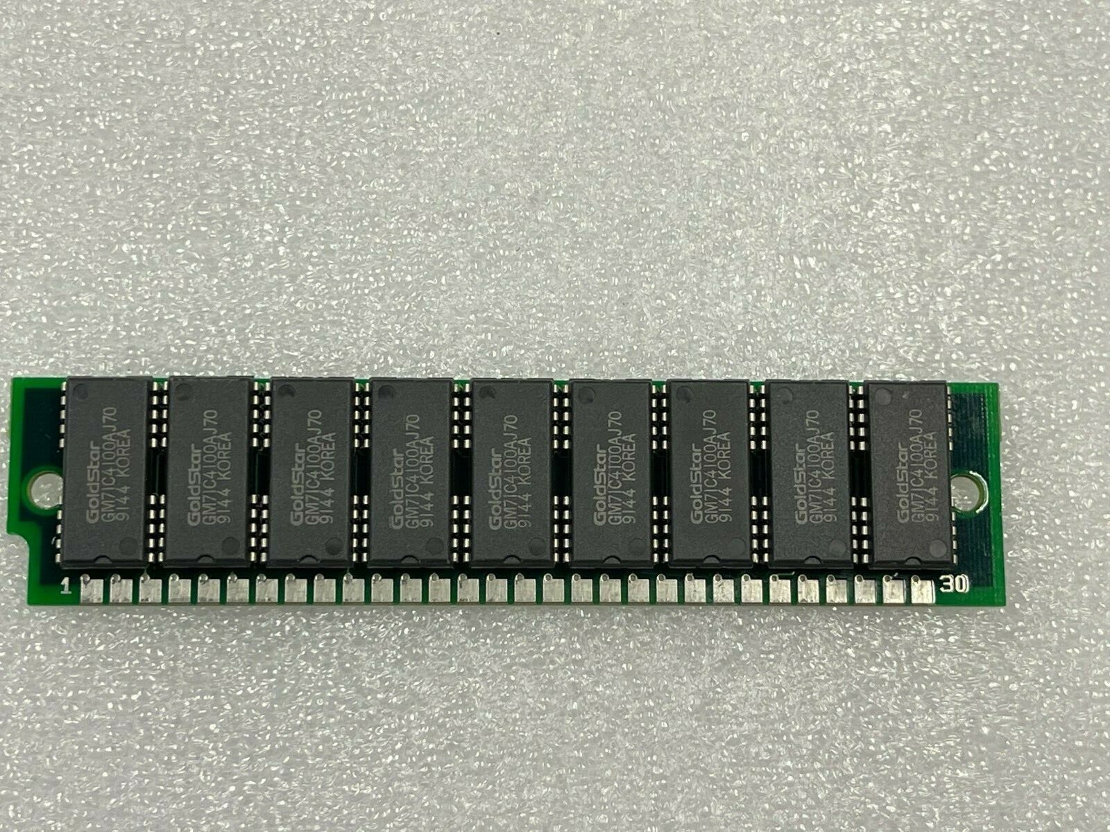 4MB Goldstar GMM794000S-70 30-pin with Parity 70ns 9-Chip 4Mx9
