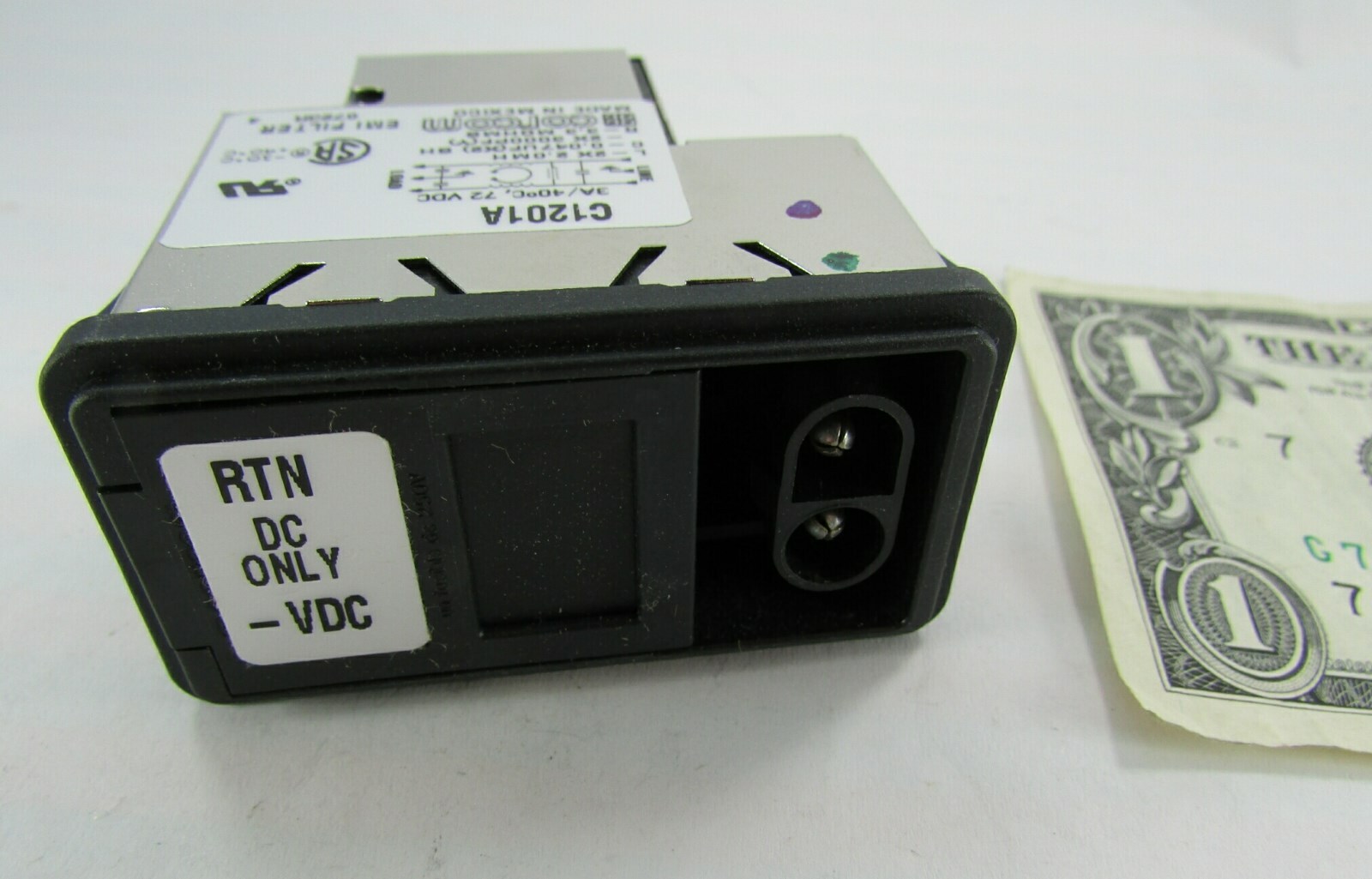New Corcom 3A DC Power Entry Module Fused EMI/RFI Filter Inlet PS000SD3D C1201A