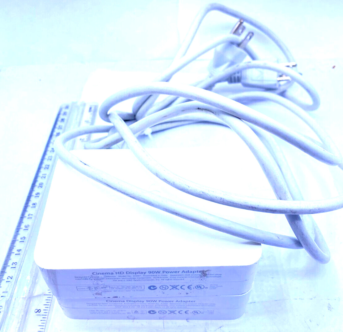 Apple Lot of 2, 90W HD DVI 23″ Cinema Display Power Adapter A1097 Working