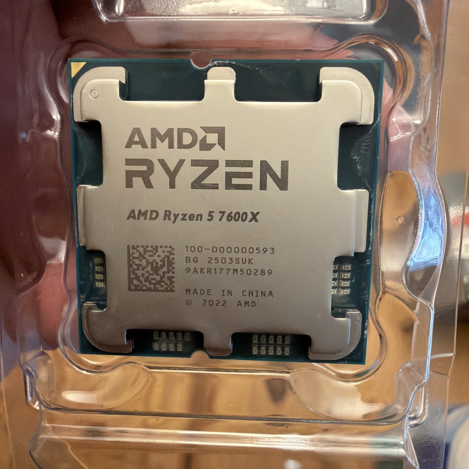 AMD Ryzen 5 7600X 6-Core 12-Thread AM5 Desktop Processor — Used Good Condition —